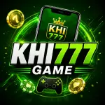 KHI777 Game feature image showing a green gaming-themed background, smartphone display, glowing effects, gaming controller, and KHI777 Game logo