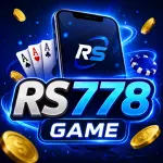 RS778 Game mobile-friendly gaming platform feature image with modern blue gaming design